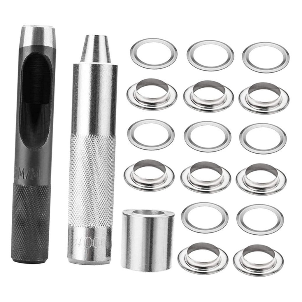 OUNONA 1 Set Grommet Tool Kit with Eyelet Punch and Shoe Eyelets in Boxed Grommets