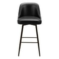 thumbnail image 3 of Keppel Swivel Barstool Black & Bronze Barstool, Modern Style, Plush and durable faux leather fabric, Plywood, Indoor Bar, 3 of 5