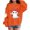 Orange, variant on Girls Halloween Print Crewneck Sweatshirt Long Sleeve Pullover For Kids