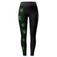 thumbnail image 7 of Arlun Patrick's Day Leggings for Women Elastic High Waisted Tummy Control Printed Slim Tights Pants Shamrock Irish Clover Soft Comfortable Yoga Sports Casual Pants Black L, 7 of 7