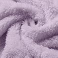thumbnail image 7 of Women's Double Sided Plush Knee Length Robe, Belted Shawl Collar Bathrobe with Pockets, Soft Flannel Sleepwear, Cozy Long Loungewear, Warm Fleece Open Front Gown Purple One Size, 7 of 7
