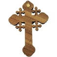 thumbnail image 2 of Layered Olive Wood Cross Carved by Laser with Holy Land Samples - Hanging (12 cm or 5 inches) Small/Certificate, 2 of 4