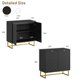 thumbnail image 5 of QinaQin Aparador buffet de 31.5 pulgadas con puertas en patrón espiga y repisa ajustable, mueble de almacenamiento para entrada, comedor o sala, 5 of 8