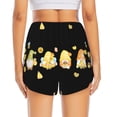 thumbnail image 2 of Lsque Bee Happy Sunflower Gnomes Printed Women's Running Shorts with Liner Pockets,Elastic Quick Dry Workout Athletic Gym Yoga Shorts,Womens High Waist Shorts-Large, 2 of 9