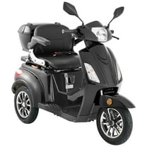 KFFKFF Heavy Duty 3-Wheel Electric Mobility Scooter for Adults and Seniors, 500 lbs Weight Capacity, 21.5 Miles Range, 3-Speed Options, 1000W Motor for All-Terrain Use, 20° Climbing Ability