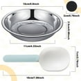 thumbnail image 2 of Qweryboo 6Packs Cat Bowls Cat Food Bowls with Spoon, 6Inch Cats Shallow Bowl, Pet Feeding Bowl Whisker Fatigue Relief, Extra Replacement Bowl-Metal Food and Water Dish, for Small Dogs and Cats, 12oz, 2 of 7