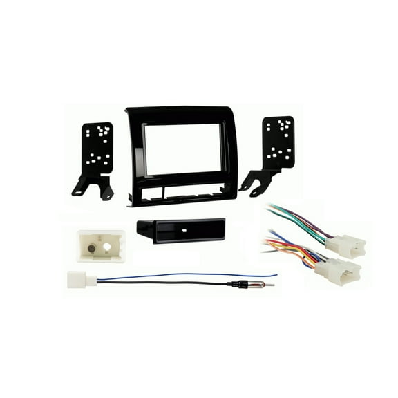 Toyota Tacoma 2013-2014 Single DIN Stereo Harness Radio Install Kit - Gloss Dash