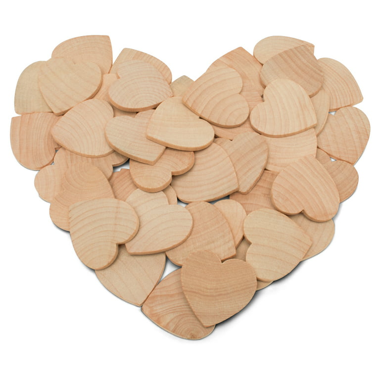 Wooden Hearts for Wedding Guest Book, Wooden Signing Hearts, 2