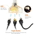 thumbnail image 6 of Giraffe Tools Retractable Extension Power Cord Reel, 14AWG-50ft SJT, Swivel Bracket, Wall/Ceiling Mount for Garage with Lighted Triple Tap, 6 of 10