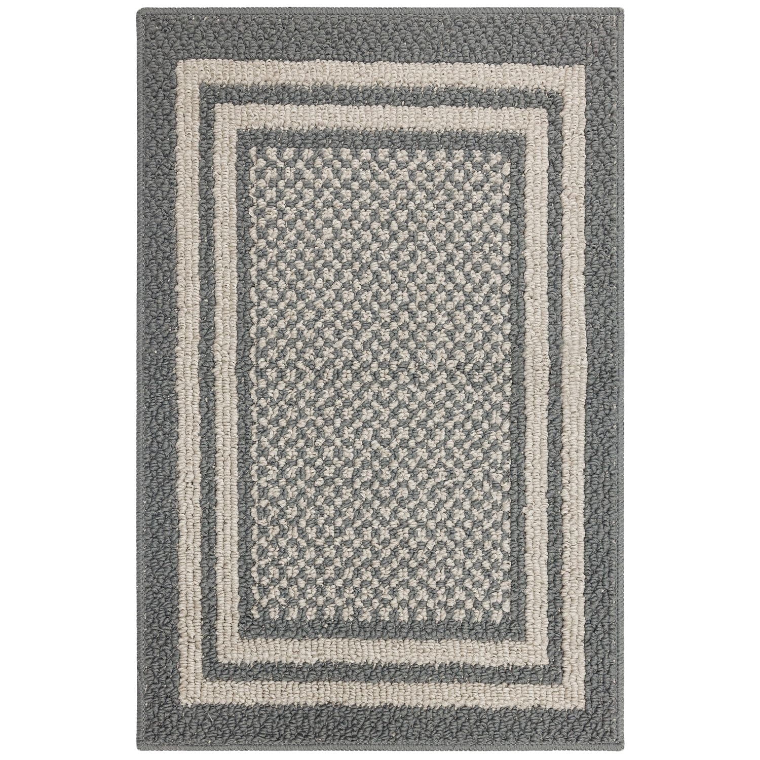 Gray Polyester Rug hometrends Grey Remix Polyester Accent Rug, Remix Area Rug,1’8x2’6 ...