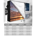 thumbnail image 7 of Outdoor TV Cover 40 to 43 Inch Weatherproof, Abstract Navy Blue Gray Checkered Waterproof TV Screen Protector for Outside Decor with Zipper and Pocket 40"L x 25"H , Modern Watercolor Art, 7 of 7