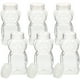 thumbnail image 3 of KAKOWELY 6 botellas de miel con forma de oso para almacenar dulces, transparentes., 3 of 5