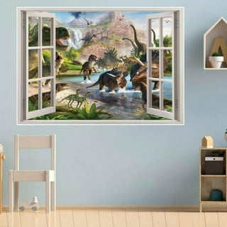 Dinosaur Wall Decals for Kids Room Glow in The Dark Stickers, Large  Removable Vinyl Decor for Bedroom, Living Room, Classroom - Wall Cool Light  Art Gift for Girls Boys Toddlers 