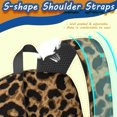 thumbnail image 5 of Black and Brown Leopard Print 17" School Backpacks for Teens,Waterproof Oxford Fabric,S-Shape Padded Straps for School,Travel,Hiking,Camping, 5 of 6