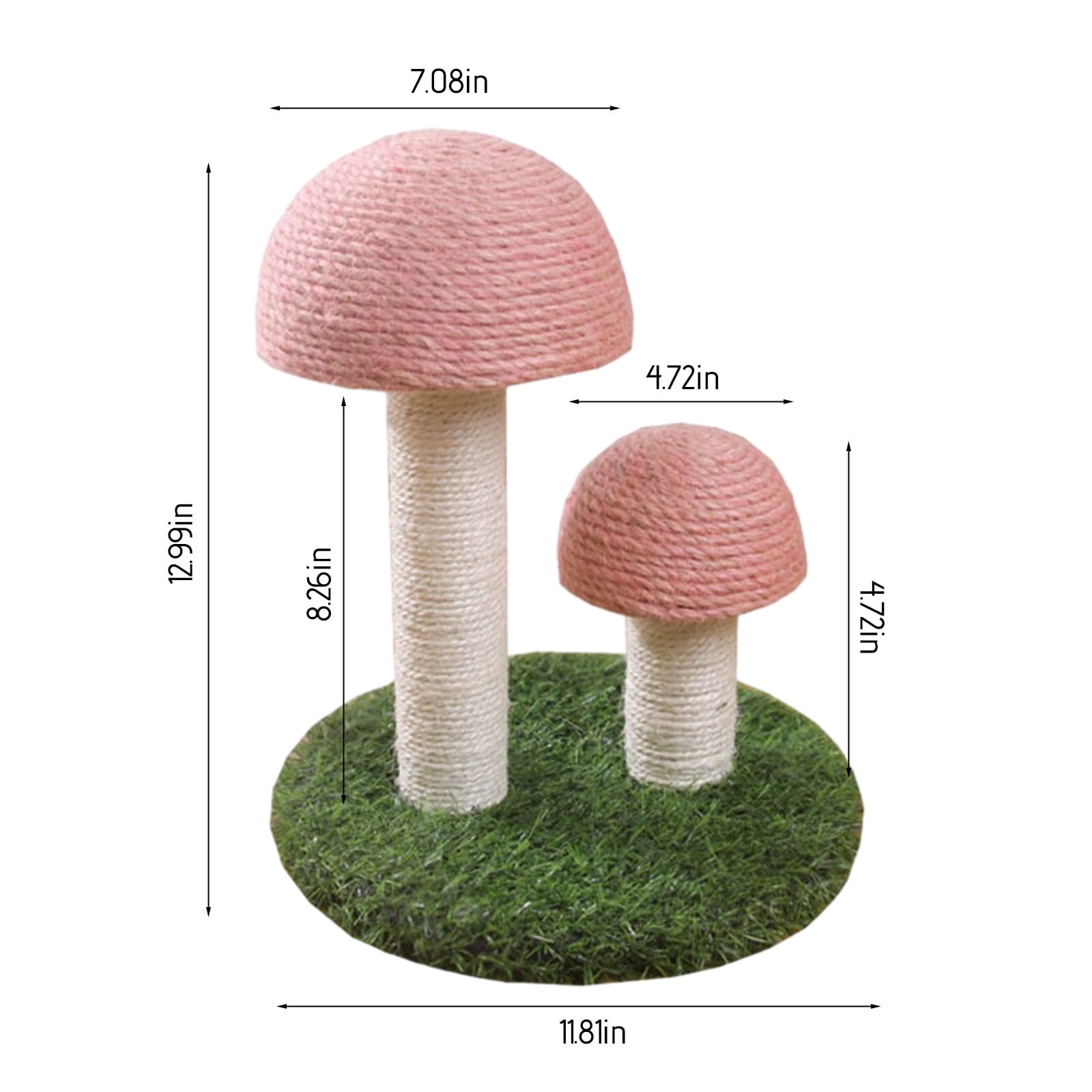 Kiplyki Climbing Frame Christmas Tree Natural Sisal Scratch Column Simulation Pasture Large Wear- Scratch Toy Scratch Board