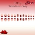 thumbnail image 3 of Yoyauz 24 Valentine's Day Medium Pressure Nail Fake Nail with Love Design Fake Nail Valentine's Day Cute Female Girlfriend Gift, 3 of 9