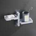 thumbnail image 1 of Support Mural pour Savon, Boîte de Rangement Rotative, Autocollant, pour Salle de Bain et Cuisine, Plastique Robuste, Facile à Nettoyer, Peu Encombrant, Design Moderne, pour Usage Domestique, 1 of 9