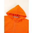 thumbnail image 3 of HILEELANG 4-12 Toddler/Little/Big Boys Girls Orange Solid Color Zip Up Hoodie 7-8, 3 of 6