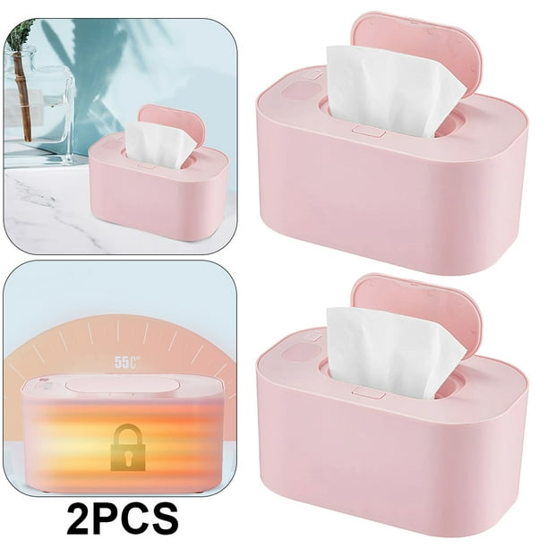 Calentador Toallitas Húmedas USB para Bebé Caja Calentadora Papel Tisú El Y Coche Color Rosa 2 Uds.