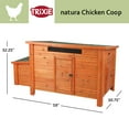 thumbnail image 3 of TRIXIE Weatherproof Outdoor Wooden Chicken Coop with 2 Nesting Boxes & Run, Brown, 3 of 7