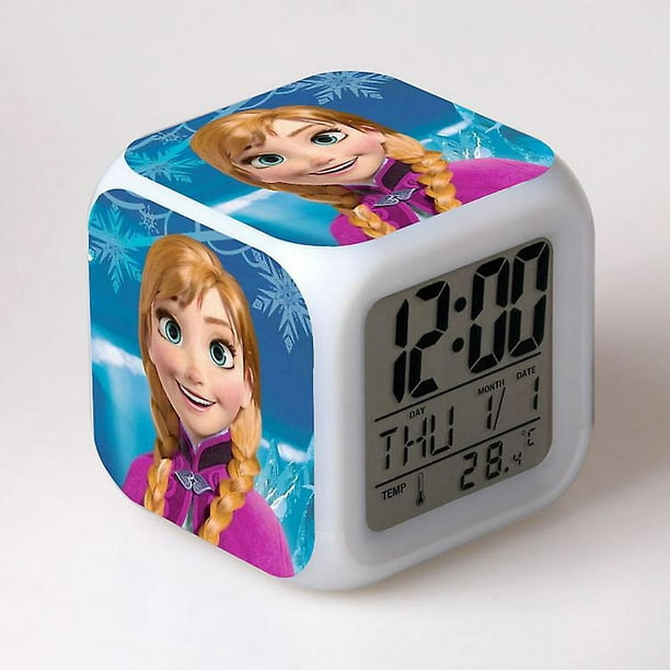 Kids Bedroom Alarm Clock, Bedside Alarm Clock With 7 Colors Night Light, Mini Music Alarm Clock With 8 Sounds, Gift For Girls Boys