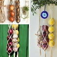 thumbnail image 2 of OULII Beige Cotton Thread Vegetable Hanging Bag with Breathable Design for Home Fruit Storage, 2 of 8