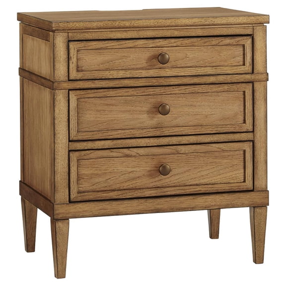 Signature Design by Ashley Sharlance Three Drawer Nightstand with USB Ports, Brown