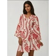 thumbnail image 4 of Floral V-Neck Mini Dress, 4 of 6