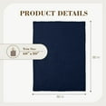 thumbnail image 6 of Wool Blend Knit Throw Blanket 60" X 80" Twin, 50% Recycled Polyester Soft Cable Knitted Fluffy Throws for Couch Lightweight Woven Blankets for Sofa Fuzzy Cozy Bed Cover, Indigo Blue, 6 of 18