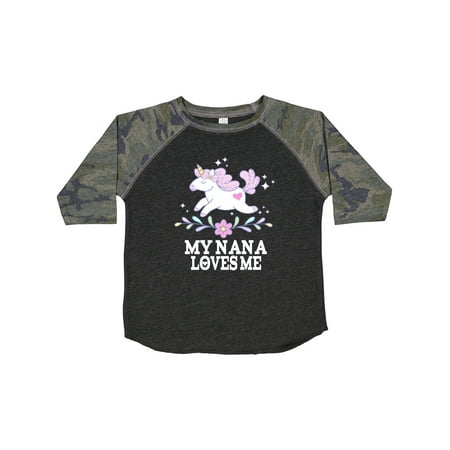 

Inktastic My Nana Loves Me Unicorn Gift Toddler Toddler Girl T-Shirt