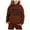 Coffee, variant on Children's Long Sleeved Hooded Hoodie Set Girl Outfits Size 6x