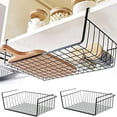 thumbnail image 5 of Triani Undershelf Storage Basket Hanging Basket Organiser Small - Snug Fit Arms - Steel Metal Wire - Rust Resistant - Under Shelves, Cabinet, Pantry, and Shelf Organization - 12 x 10 icnch, 5 of 6