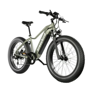 Crazybird Electric Bike for Adults with 750W Motor 26" x 4.0 Fat Tire 52V 20AH Removable Battery Electric Mountain Bike with Front Fork Suspension Up to 60 MPH Shimano 7-Speed Green