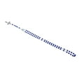 thumbnail image 4 of Collar de rosario con colgante de crucifijo azul mate Bling Bling, 4 of 12