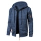 thumbnail image 5 of Ceisia Men's Slim Hooded Full-Zip Color-Accent Heathered Polyester Hooded Jacket Gift, 5 of 6