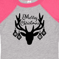 thumbnail image 4 of Inktastic Merry Christmas Reindeer Antlers with Ornaments Boys or Girls Baby Bodysuit, 4 of 5