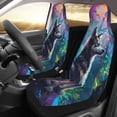thumbnail image 2 of Sikiie Colorful Plant Wolf Car Seat Protector 2 Pack Car Seat Cushion Mat, Car Seat Covers for SUV, Truck, Van, 2 of 7
