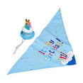 thumbnail image 1 of Reheyre 1 Set Pet Hat Neckerchief Letter Printing Eye-catching Pet Dogs Hat Bib Birthday Costume Pet Supplies, 1 of 8