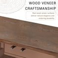 thumbnail image 6 of Christopher Knight Home Modern 4-Door Storage Cabinet with 3D Geometric Doors & Metal Trim, Wood Frame, Brown, 6 of 11