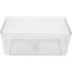 thumbnail image 5 of Soporte minimalista para funda de caja de pañuelos, dispensador de pañuelos de bambú rectangular transparente moderno para baño, dormitorio, 5 of 5