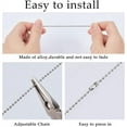 thumbnail image 6 of 6 Style Seashell Ceiling Fan Pull Chain Extender Charm Pendant Ocean Boho Adjustable Decorative 12.6in Extension Connector Replacement Hanging Ornaments for Lighting Lamp Decor Seashell Color 1set, 6 of 9