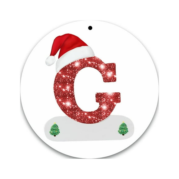 Hxlamzoo Christmas Letter Ornaments Wooden Christmas Tree Ornaments 26 Letter Hanging Pendant Ornaments for Xmas Tree Decorations
