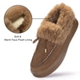 thumbnail image 4 of LUXUR Winter Shoes for Womens Moccasin House Slippers Slip On Ankle Boots Indoor & Outdoor, 4 of 7