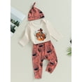 thumbnail image 3 of Douhoow Western Baby Boys Girls Fall Outfits 3 6 12 18 Months Infant Cow Print Long Sleeve Romper Cactus Print Long Pants Hat 2Pcs Set 0-18M, 3 of 9
