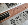 thumbnail image 4 of Wool Effect Wildflowers Kitchen Runner Rug 48 x 20 Inches Gray Black, 4 of 5