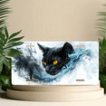 thumbnail image 6 of 1 Pcs 2D Flat License Plate Covers & Frames, Black Cat with Smoke For Decorative Front, Waterproof For Decoration Aluminum License Plate Covers & Frames Cover For Men Women, 12" X 6", 6 of 7