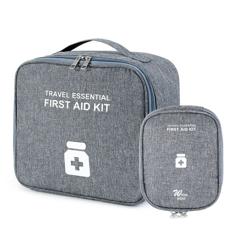 Medicine Bag Empty Large Capacity Waterproof Medical Emergency Bag Small Travel Pharmacy Bag Portable Travel First Aid Kit For Travel Home Office