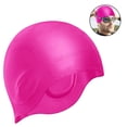 thumbnail image 1 of Swim Caps Ear Protection 3D - Swimming Cap for Women Men - Silicone Swim Cap, 1 of 4