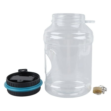NFTIGB Digital Coin Counting Bank Savings Jar Large Capacity Kid Money Saving Bank with LCD Display 8.66 inches / 22 cm Clear Plastic Storage for Boys Girls Adults Piggy Bank