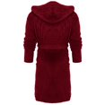 thumbnail image 4 of beishanbush Clothing 2025 Women Robes Under $10 Women Hooded Fleece Bathrobe Lightweight Soft Plush Long Flannel Sleepwear Fleece Hooded Bathrobe Plush Long Warm Robe, 4 of 4